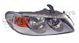 Koplamp met niv.reg. (chrome) Rechts