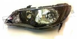 Koplamp met niv. reg. (smoke) Links