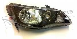 Koplamp met niv. reg. (smoke) Rechts